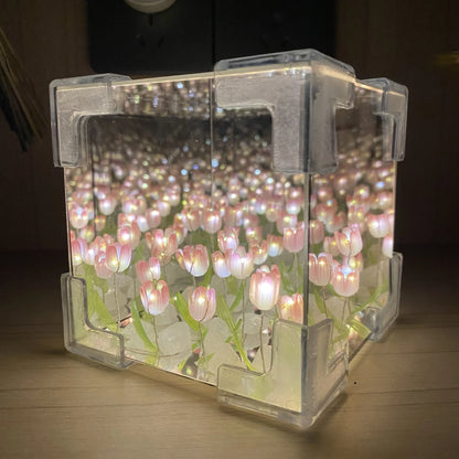 Petalya™ 3D Tulip Sea Cube Box Night Lamp – Romantic DIY Gift for Couples